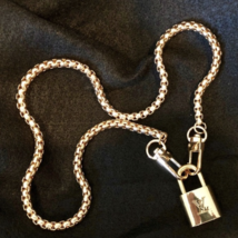 Louis Vuitton Lock on 24&quot; Box Chain Necklace - $89.00