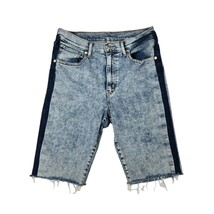 Levis Shorts Womens Sizs 30 Stripe Light Wash High Rise Blue Denim Bottoms - €16,70 EUR