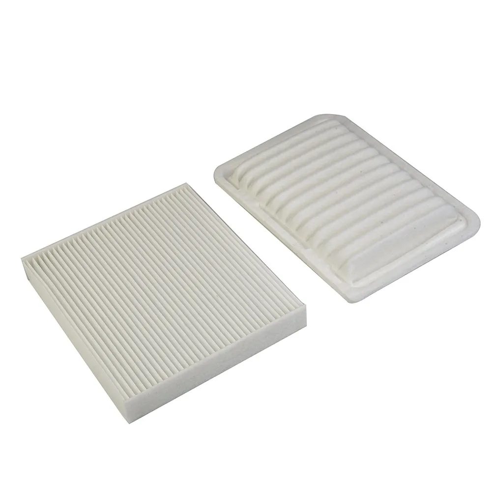 1set Car Engine Cabin Air Filter Kit Fits For Toyota 2009-2018 For Corolla Black - £11.94 GBP