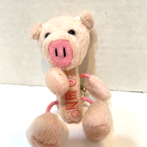 Pez Pink Pig Plush Candy Dispenser Key Ring Backpack Purse Clip 4 inches - £10.07 GBP