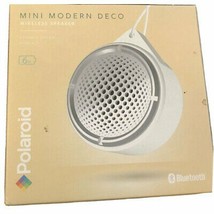Polaroid Bluetooth Mini Modern Deco Wireless Speaker, White/Silver - £12.50 GBP