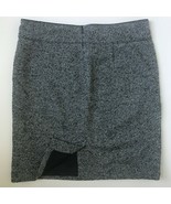 Banana Republic Tweed Wool Skirt Patent Leather Detail Size 14 Lined - £9.60 GBP