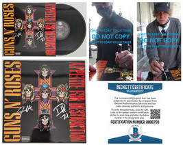 Duff McKagan Steve Adler signed GNR Appetite for Destruction album proof Beckett - £435.16 GBP