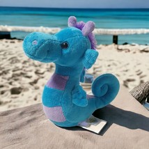 Sea Horse Plush The Petting Zoo Blue Purple Toy Collectable - $18.70