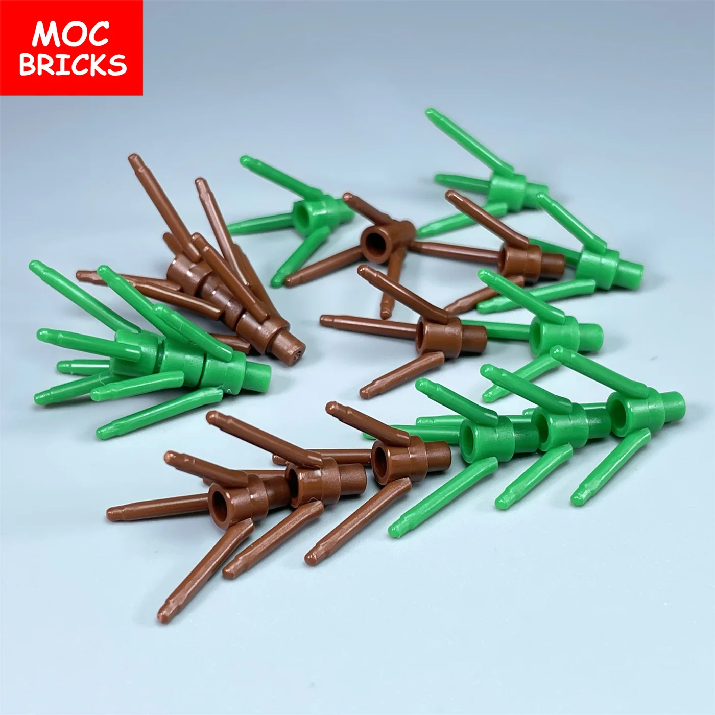 200pcs/lot MOC Bricks 24855 Plant Flower Stem with Bottom Pin For Building Block - £14.23 GBP