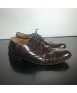 Florsheim Sz 10.5, Burgundy Brown Leather Wingtip Oxfords men shoes. Nice! - $19.80