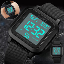 Men&#39;S Military Sports Watch Led Screen Large Digital Face Waterproof Wri... - £20.25 GBP