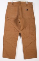 Men Clothing Dickies Cargo golden color carpenter work pants size 34 30 - £14.64 GBP