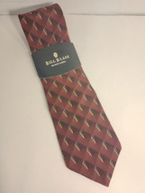 Bill Blass Black Label 100% Silk Tie Burgundy 4&quot; Wide 57&quot; Long New with Tags - £14.75 GBP