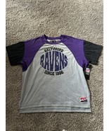 New Era Women&#39;s Baltimore Ravens Color Block Grey T-Shirt Size Small Pul... - $32.05 CAD