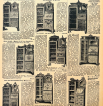 1969 Bookcase Writing Desk Combo 1901 Repro Advertisement Sears Furnitur... - €21,52 EUR