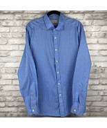 Robert Graham Blue White Spots Dots Dress Shirt Men’s 42/16.5 Long Sleeve - $744.84 MXN