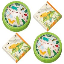 Insect &amp; Bug Party Supplies - Backyard Bug Mix of Paper Dinner Plates, D... - £11.50 GBP+