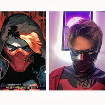 Red Hood Outlaw mask, Handmade DC Outlaw cosplay mask, Red Hood cosplay  - $160.46