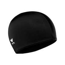 TYR mens all-season Swim cap, Black, One Size US - £20.33 GBP