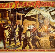 1961 The Great Train Robbery Gold Express Railroad Print Card Antique Litho DWO5 - £39.90 GBP