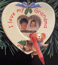 Vintage 1999 Hallmark Collectible Ornament I LOVE MY GRANDMA Photo Holder Mouse! - £9.80 GBP