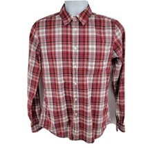 Paul Smith Tailored Fit Red Plaid Long Sleeve Button Shirt Men&#39;s Small - £23.36 GBP