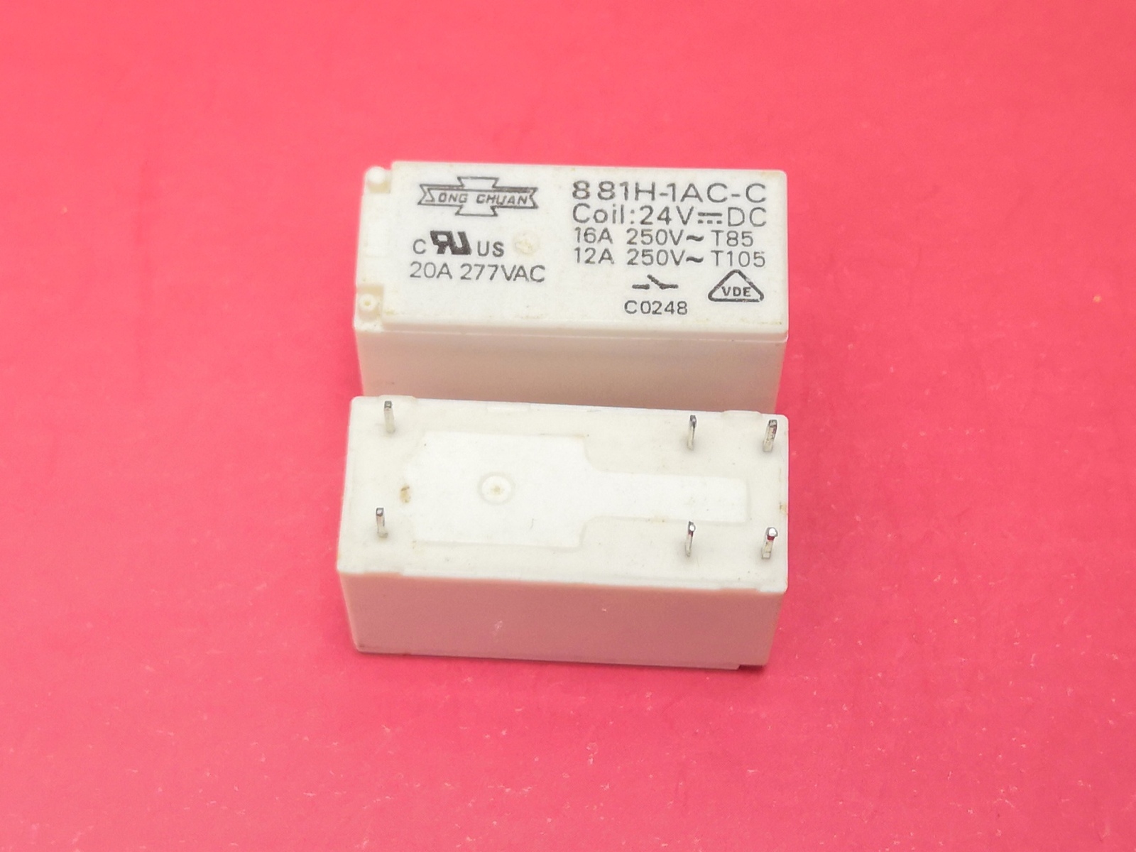881H-1AC-C, 24VDC Relay, SONG CHUAN Brand New!!