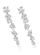 Cubic Zirconia Bridal Earrings for Women Brides, Drop - £70.36 GBP