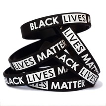 200 Black Lives Matter Silicone Wristband Bracelet - £87.83 GBP