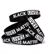 200 BLACK LIVES MATTER Silicone Wristband Bracelet - £87.13 GBP