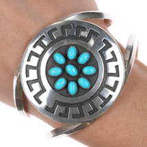 7.25&quot; Rosco Scott Navajo sterling sleeping beauty turquoise cuff bracelet - $343.04