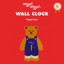 [WIGGLE WIGGLE] Noise-free character wall clock Wiggle Bear Korean brand - £48.64 GBP