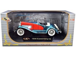 1935 Duesenberg SSJ Convertible Blue and Red 1/32 Diecast Model Car by S... - $39.28