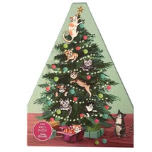 500 Piece Puzzle Casey Krimmel Cats in Trouble Xmas Tree 18 in x 24 in C... - £7.18 GBP