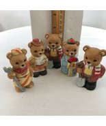 Homco Mixed Lot Teddy Bears Porcelain Figurines - Set of 5 - $203.58 MXN