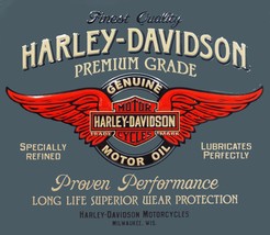 Genuine Duty Premium Grade Motor Oil Harley Davidson Motorcycle Metal Sign - £31.35 GBP
