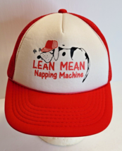 Lean Mean Napping Machine Dog Adjustable Snapback Mesh Trucker Hat Cap R... - £11.46 GBP