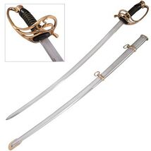 40.5" Civil War Officer Shelby Stainless Sword Replica With Steel Scabbard - $89.09