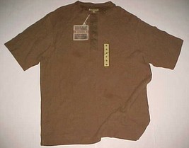 Backpacker Everyday Living Clothings Brown Teak Men Pullover Shirt L New - £6.61 GBP