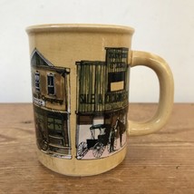 Vtg 1980 Old West Main Street Enesco Ghost Town Japanese Ceramic Coffee Mug Cup - $19.99