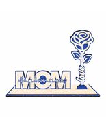 Nuckxy Wooden Rose with Stand Mom I Love You Decor Blue Desktop Ornament - €2,98 EUR