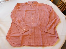 Tommy Hilfiger Men&#39;s Long Sleeve Button Up Shirt Size L large Red White GUC - $20.58