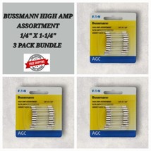 3pk Eaton Bussmann~AGC High Amp Fuse Assortment 30 Fuses! - $14.84