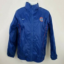Nike Chicago Cubs Blue Windbreaker Jacket Size L 16/18 - £18.12 GBP