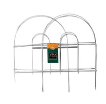 8&#39; L X 18&quot; H Powder Coated Steel Double Arch White Garden Fence 1 Pk - $38.99
