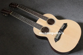 6/12 String Acoustic Electric Double Neck Guitar, Two Hole,with EQ With Bag - $457.83