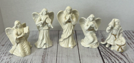 Vintage Lenox Angel Nativity Figurines With Gold Accent - Lot of 5 Figures - £52.48 GBP