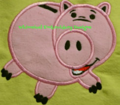 Piggy Bank Toy Story Applique Machine Embroidery Design  - $4.00