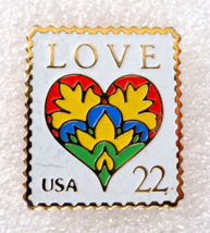 LOVE USA 22 Cents United States Postal Service Metal Lapel Hat Pin by Jayne Co. - £7.78 GBP