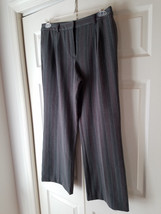 J.H. Collectibles Ladies Sz 10 Grey w/Pink Red Beige Striped Stretch Pants (NEW) - £13.19 GBP