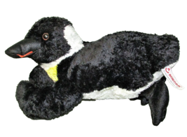 12&quot; Aurora Penguin Plush Flopsie Stuffed Animal Black White Yellow Plush Toy - £8.63 GBP