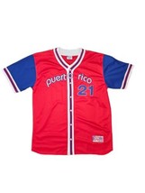 Men&#39;s Mega USA Puerto Rico #21 Baseball Jersey Size 2XL Roberto Clemente... - $42.75