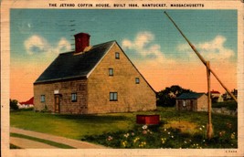 Nantucket Island Massachusetts Pc Postcard Jethro Coffin House bk45 - £6.21 GBP