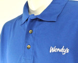 WENDY&#39;S Hamburgers Employee Uniform Polo Shirt Blue Size 2XL NEW - $25.49